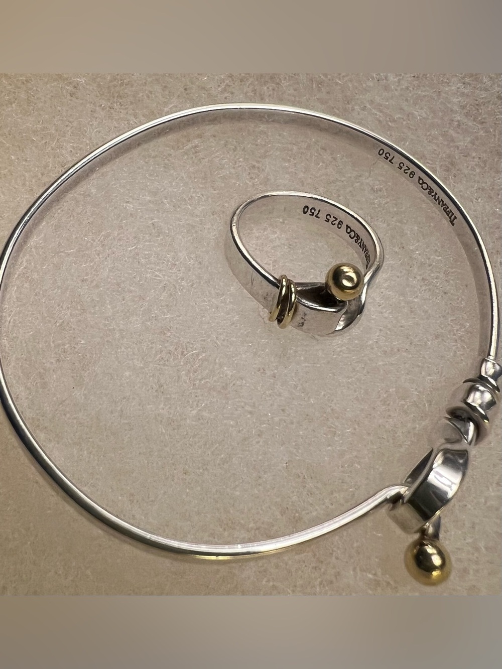 Tiffany & Co 925/18K Bracelet and Ring Set